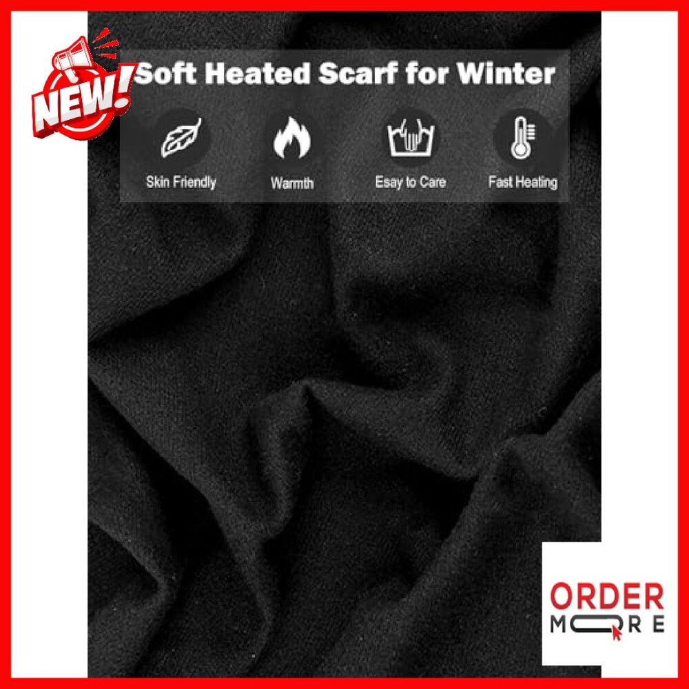 Rechargeable Heated Scarf with 3 Heat Settings for Winter Warmth - Picture 6 of 6
